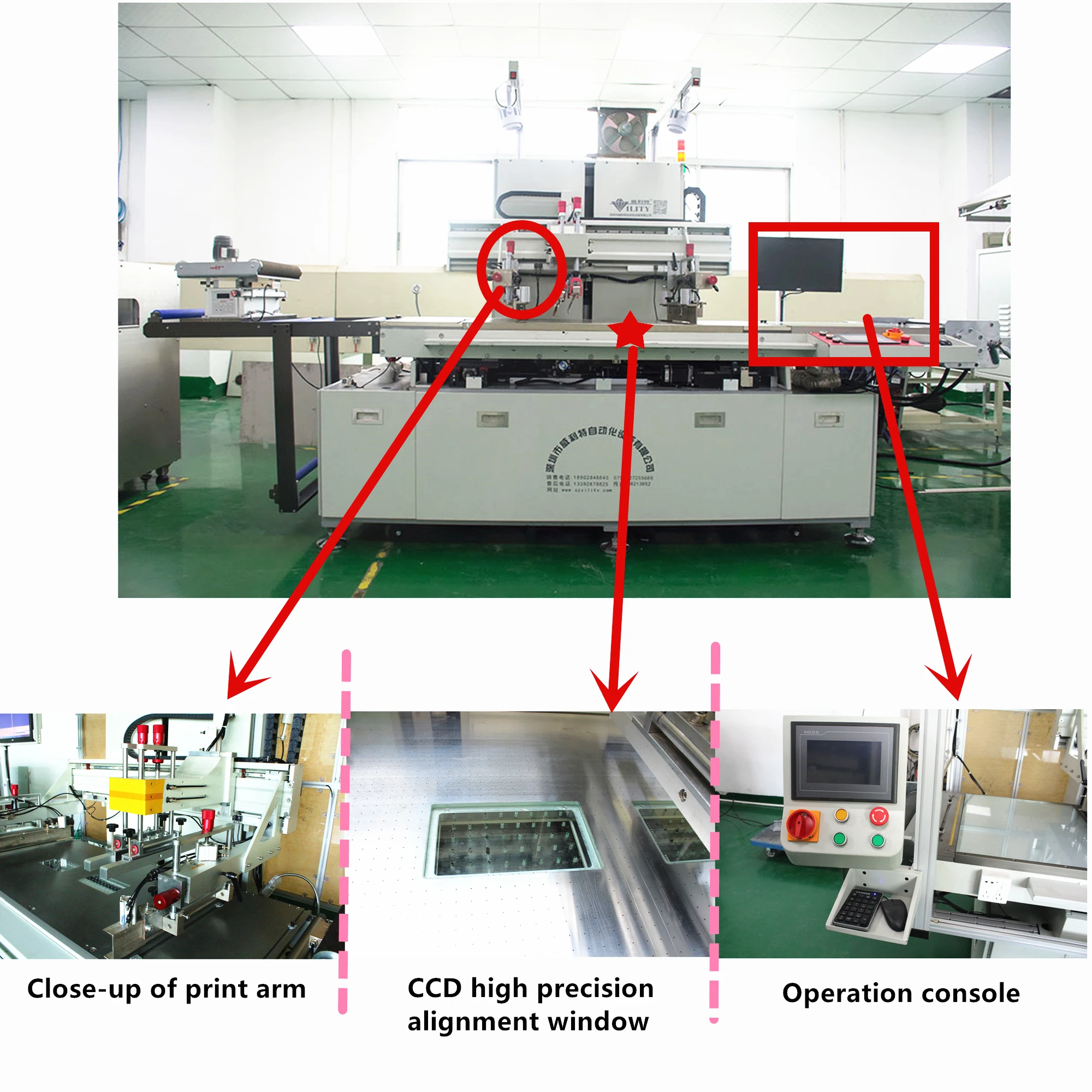 Roll to roll CCD registration silk screen printer for FPC industry screen printer machine