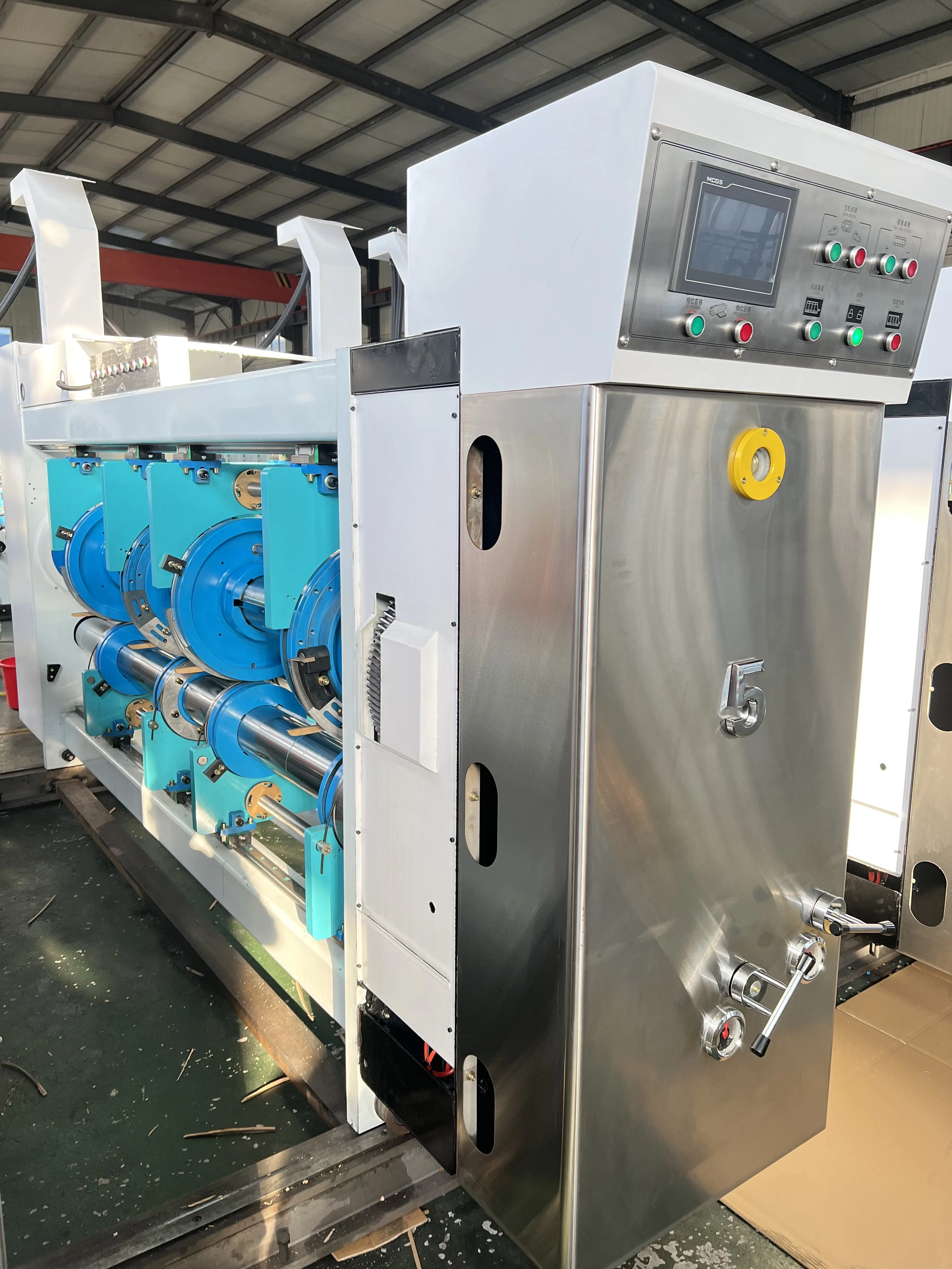 Corrugated Cardboard Rotary Printer Slotter Machine/Corrugated Box Slotting Die Cutting Machine