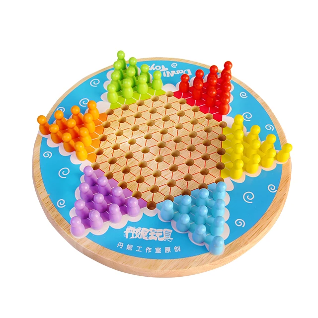 Chess Games Educational Toys Wooden Checkers 2020 New for Child Men Unisex Women Design 2 in 1 Checkers Games with Board Picture