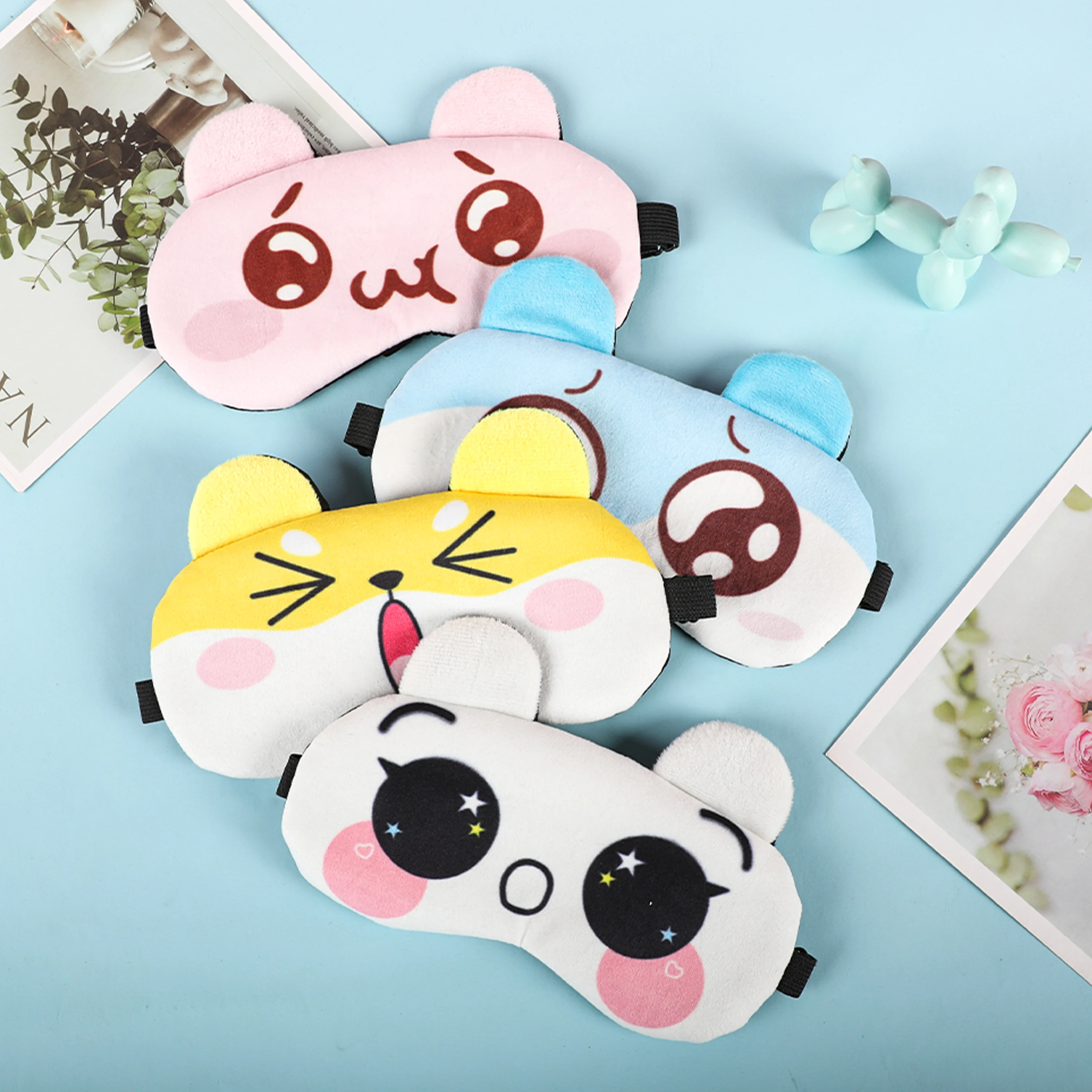 Custom Printed Cute Animal Sleeping Eye Mask with Moisturizing & Nourishing Features Personalized Logo