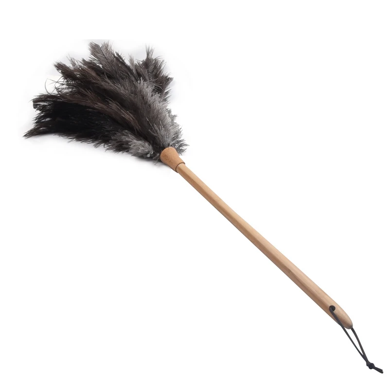 Broom Furniture Cleaning household wood handle Ostrich Feather Duster