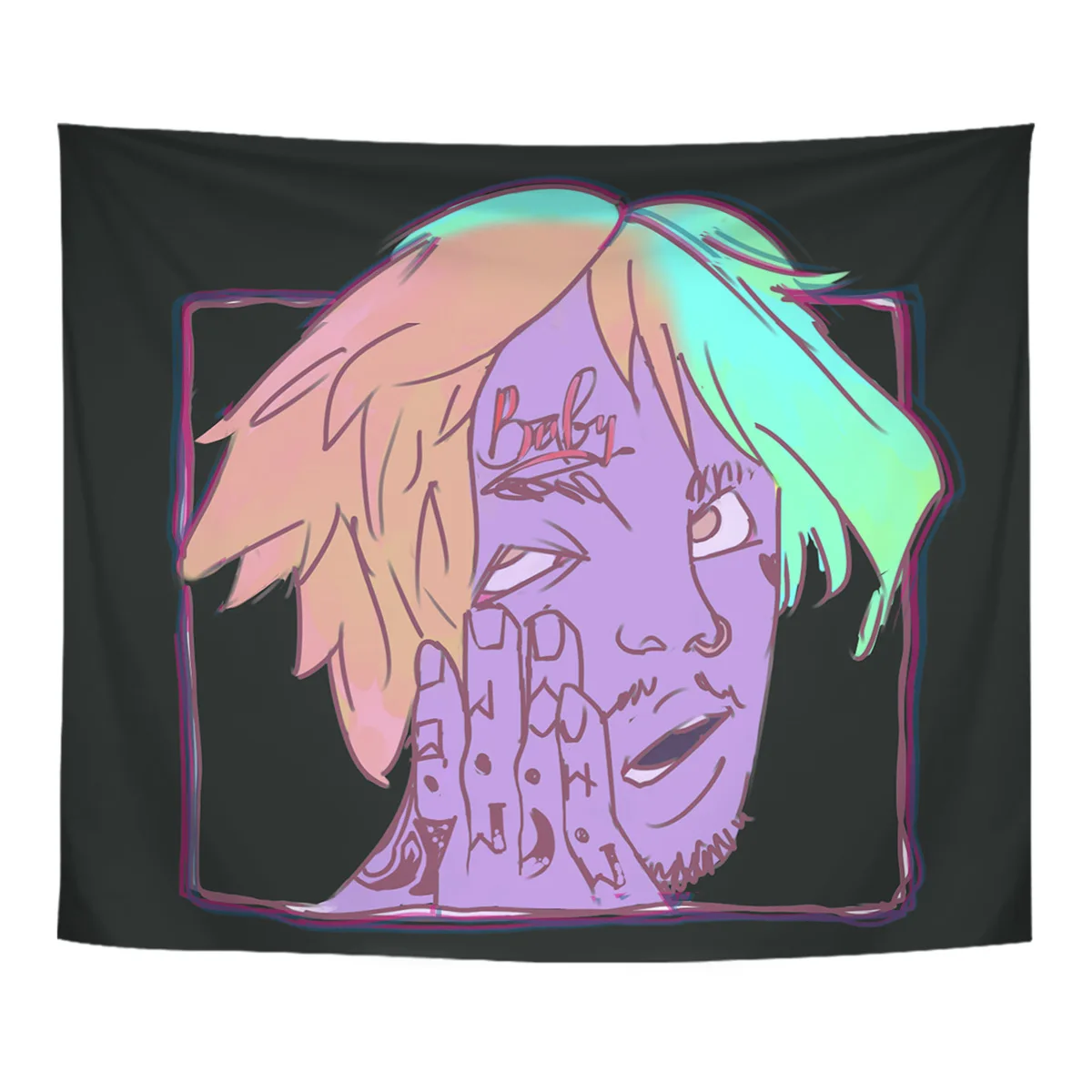 Фоновая ткань Lil Peep Rap домашний декор для гостиной настенное украшение подвесной гобелен с
