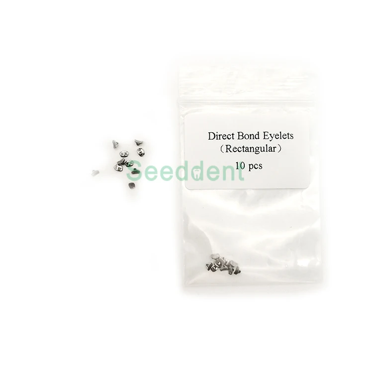 SE-O106 Direct Bond Eyelet Rectangular Lingual Buttons 10pcs/bag