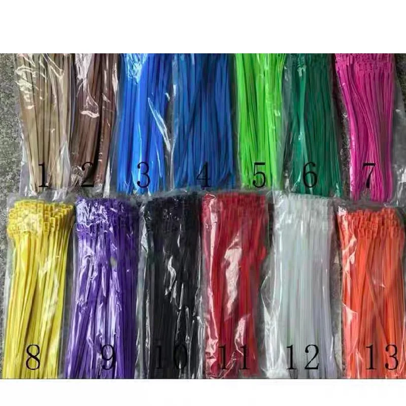 Wholesale Multiple Color Self-locking Zipper Strong Quality Plastic Cable Ties  for Indoor Playground Trampoline Park
