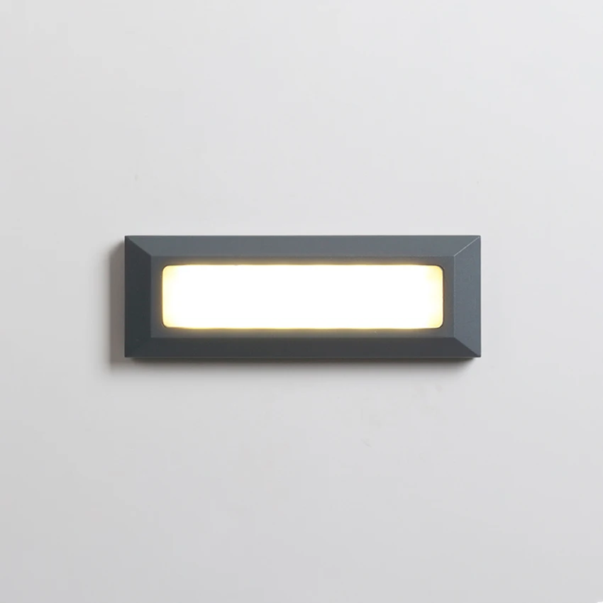 Indoor Outdoor Waterproof Corner Footlight Staircase Step Lamp 7W 6W Surface Mount LED Stair Step Light