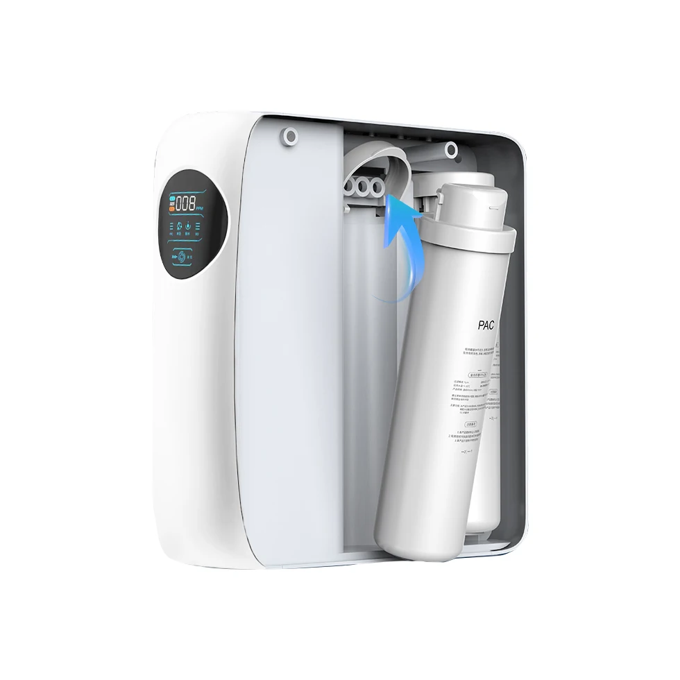 600G large flow silent bucket-free direct drinking home backwash TDS60 LCD screen RO reverse osmosis water purifier