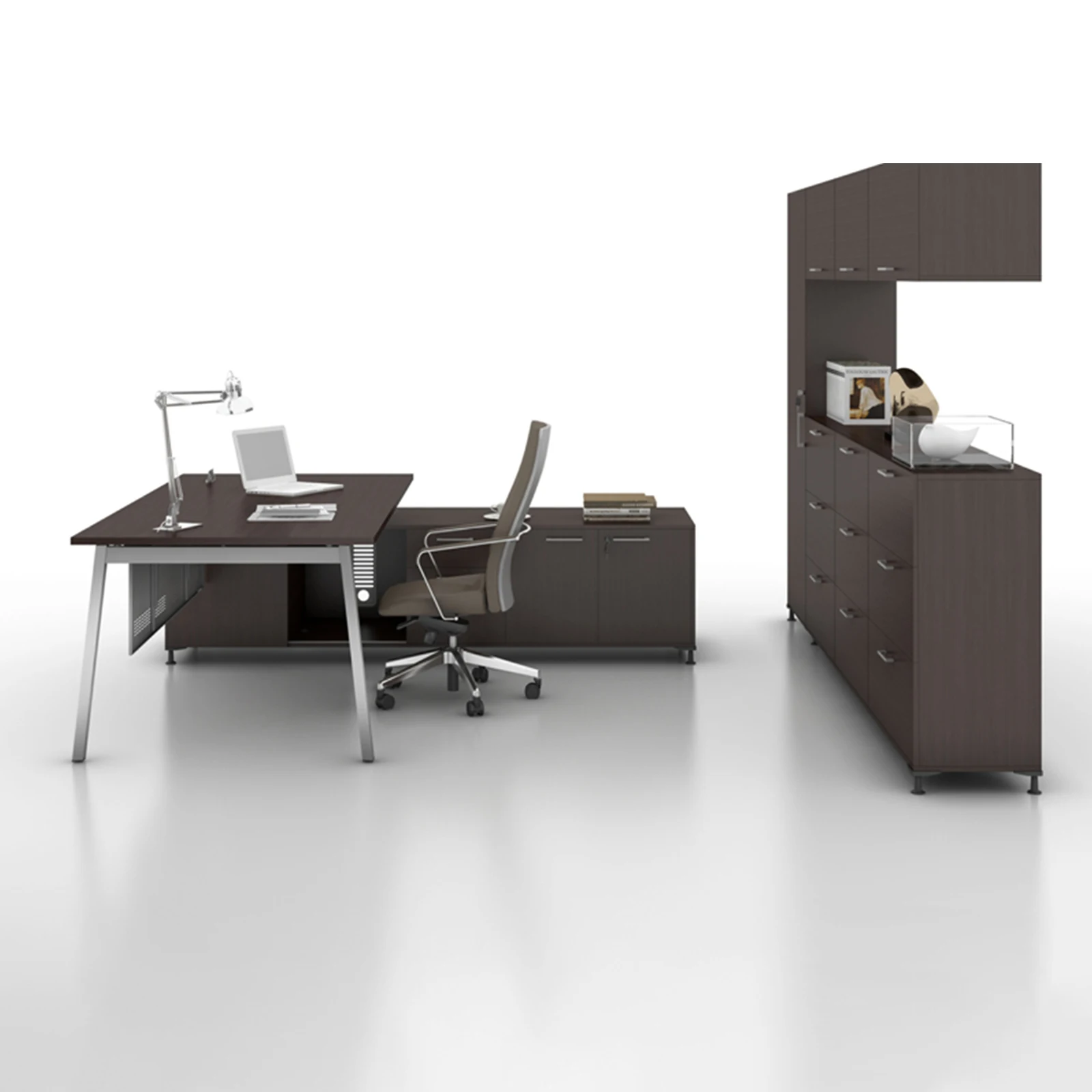 L-Shape Executive Wooden Manager Black Boss Desk Ceo Office Desk