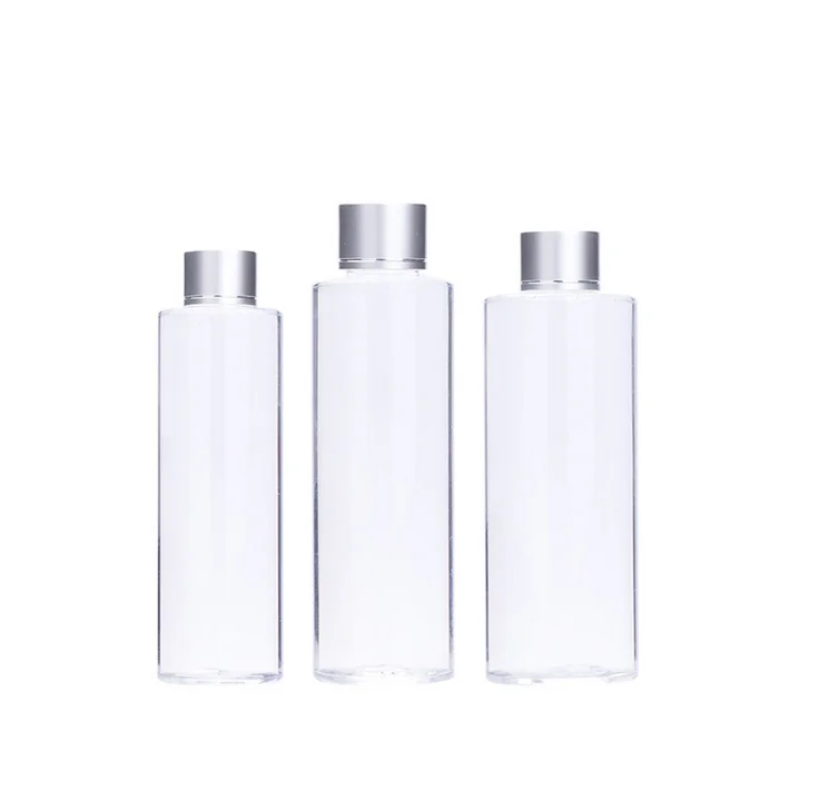 
Empty 100 120 150 200 250 ml Thicken Cylinder PET Plastic Bottle Inner Plug Facial Toner Travel Bottle 