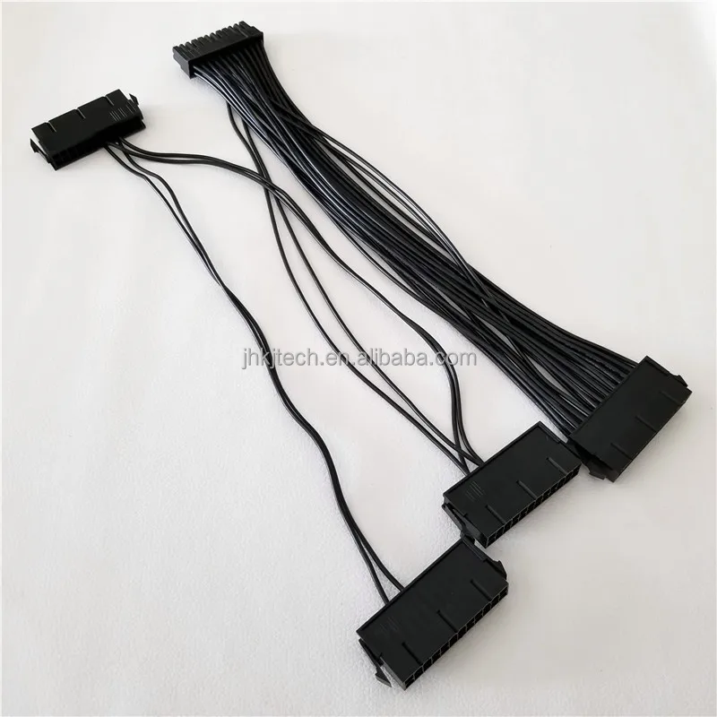  Блок питания ATX 24Pin Quad 4 порта 24 булавки PSU блок стартер материнская плата адаптера кабеля 18AWG провод для BTC Майнер машина буровой установки (20
