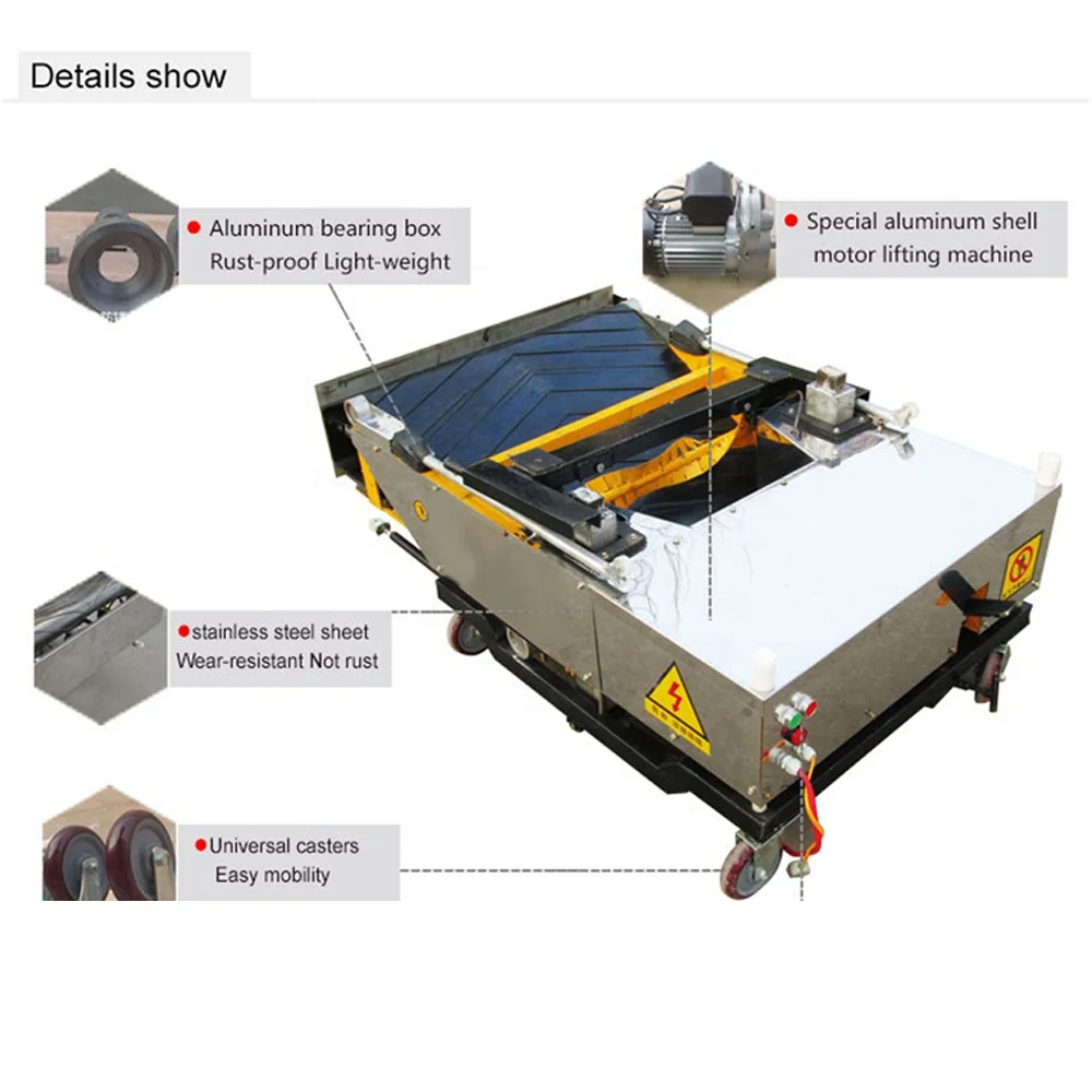 Factory Direct Sale New Automatic Wall Plaster Cement Mortar Rendering Machine