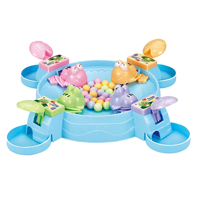 Multiplayer Competitive Race Interactive Toy Play Feeding Frog Eating Balls Game Toy