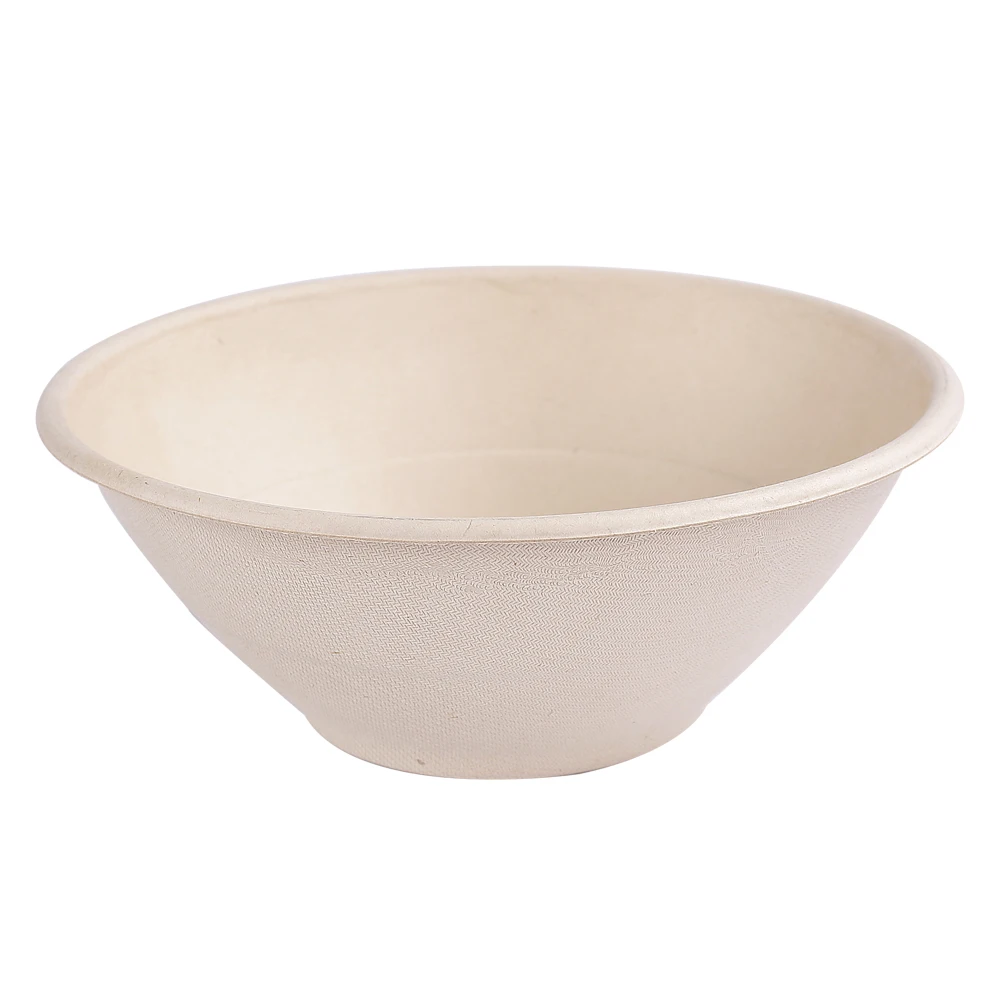 Eco Friendly Biodegradable Disposable Compostable Sugarcane Pulp 24OZ 32OZ 40OZ Salad Bowl