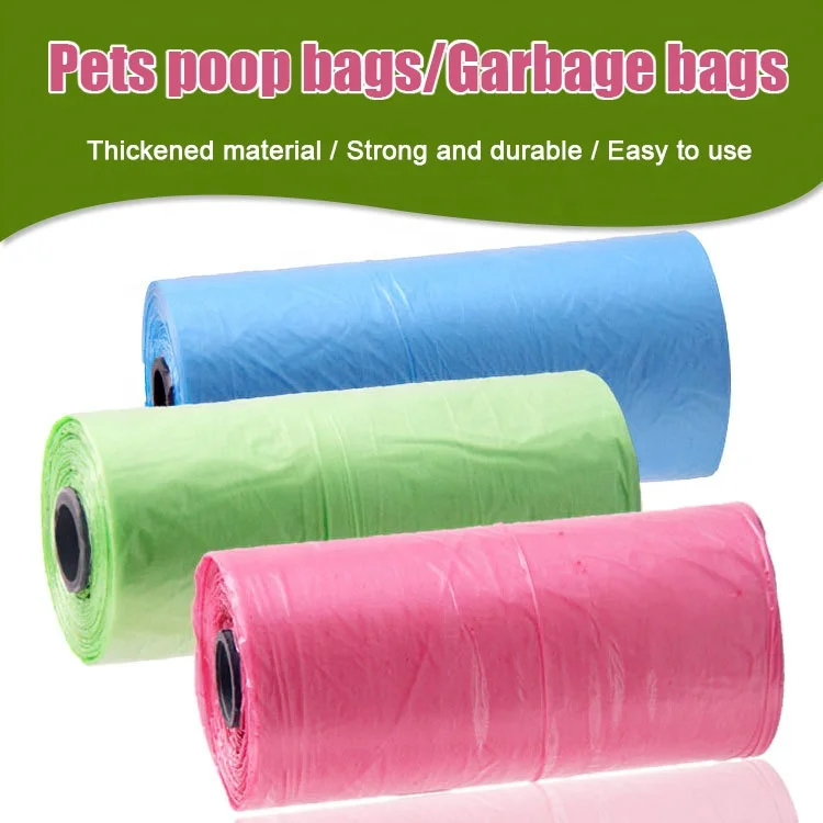 Wholesale Portable Pet Poop Bag Garbage Bag For Dog And Cat Pet Supplies 15 Pcs/Roll poop bags