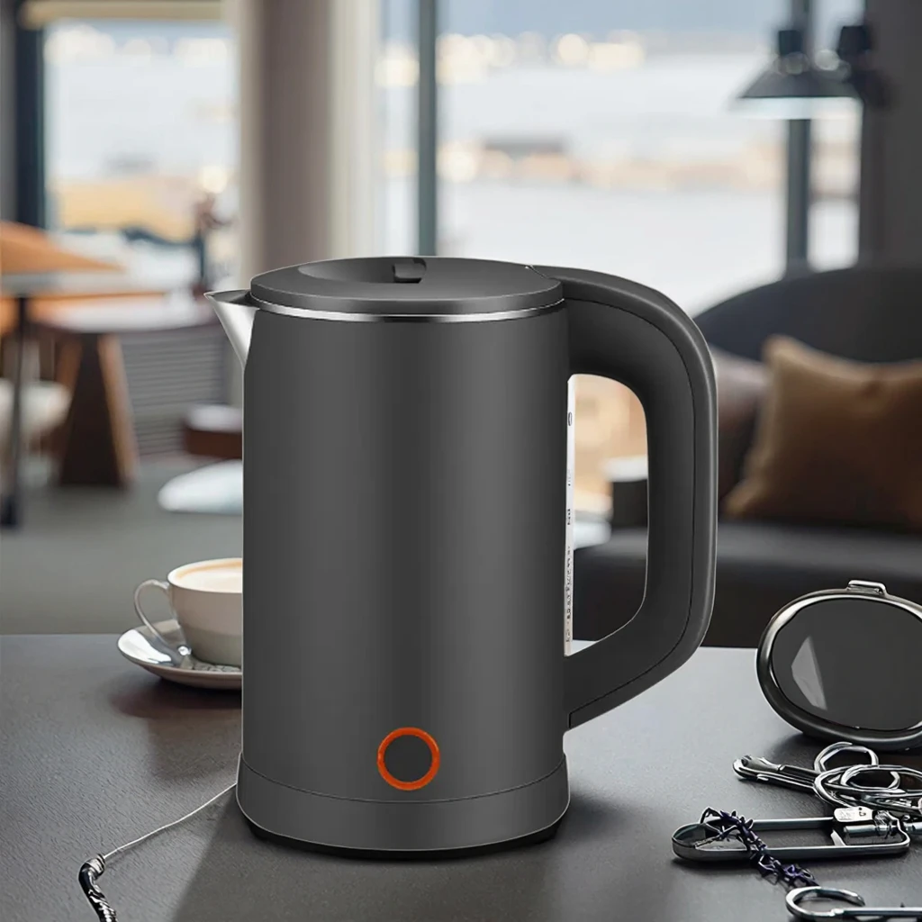 500 мл емкость двойной стальной Электрический чайник портативный водонагреватель кухонная техника