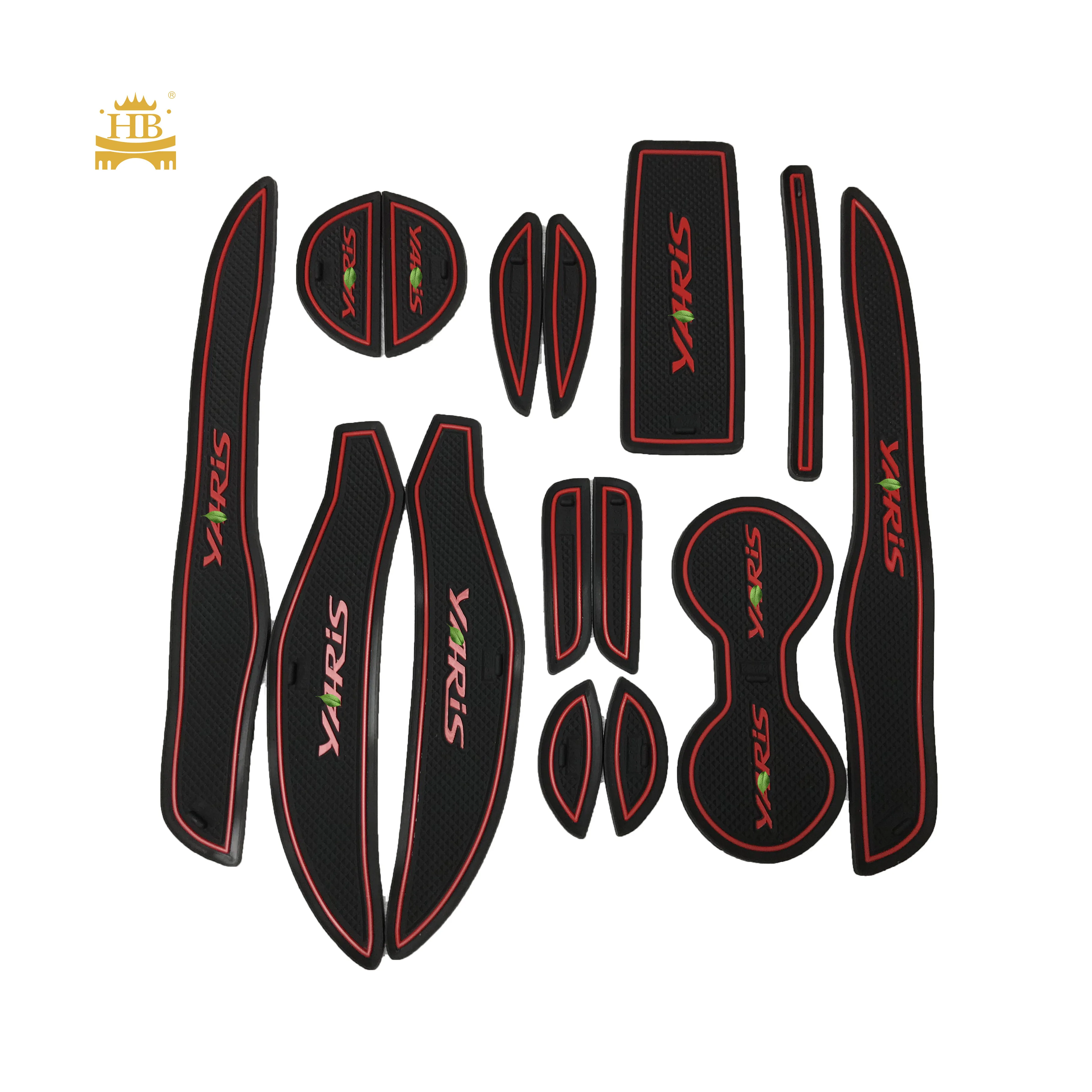 Car Interior Slot Mat for Toyota Non-slip Door Cup Holder Mat Gate Slot Pad