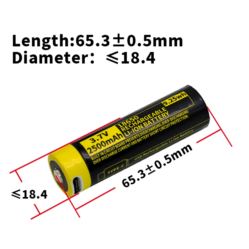 TYPE C Usb Aaa Aa 18650 3.7V Lithium Li-ion Battery Usb Rechargeable Batteries Type C D 18650 Cr123a