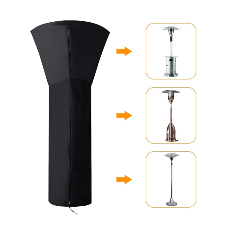 Outdoor Black With Uv Resistance Coating 420D Oxford Cloth Waterproof Patio Heater Cover Heater Cover