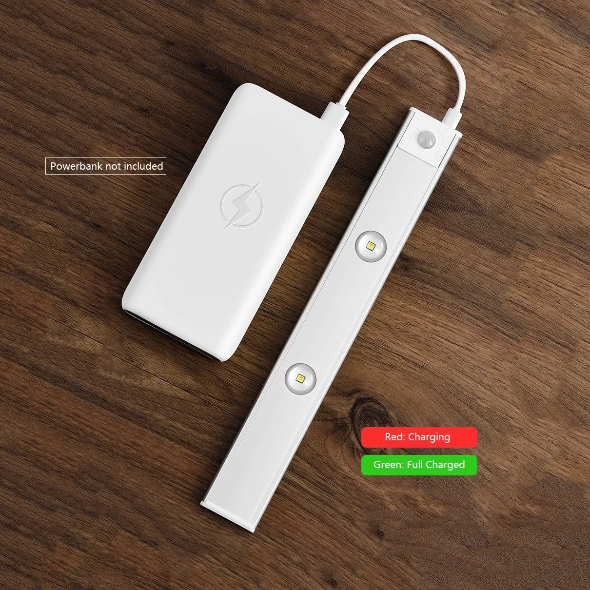 20/30/40/60/80CM USB Magnetic Wall Motion Sensor Led Closet Light Touch Sensor Night Cabinet Lights for Kitchen Hallway Stairs