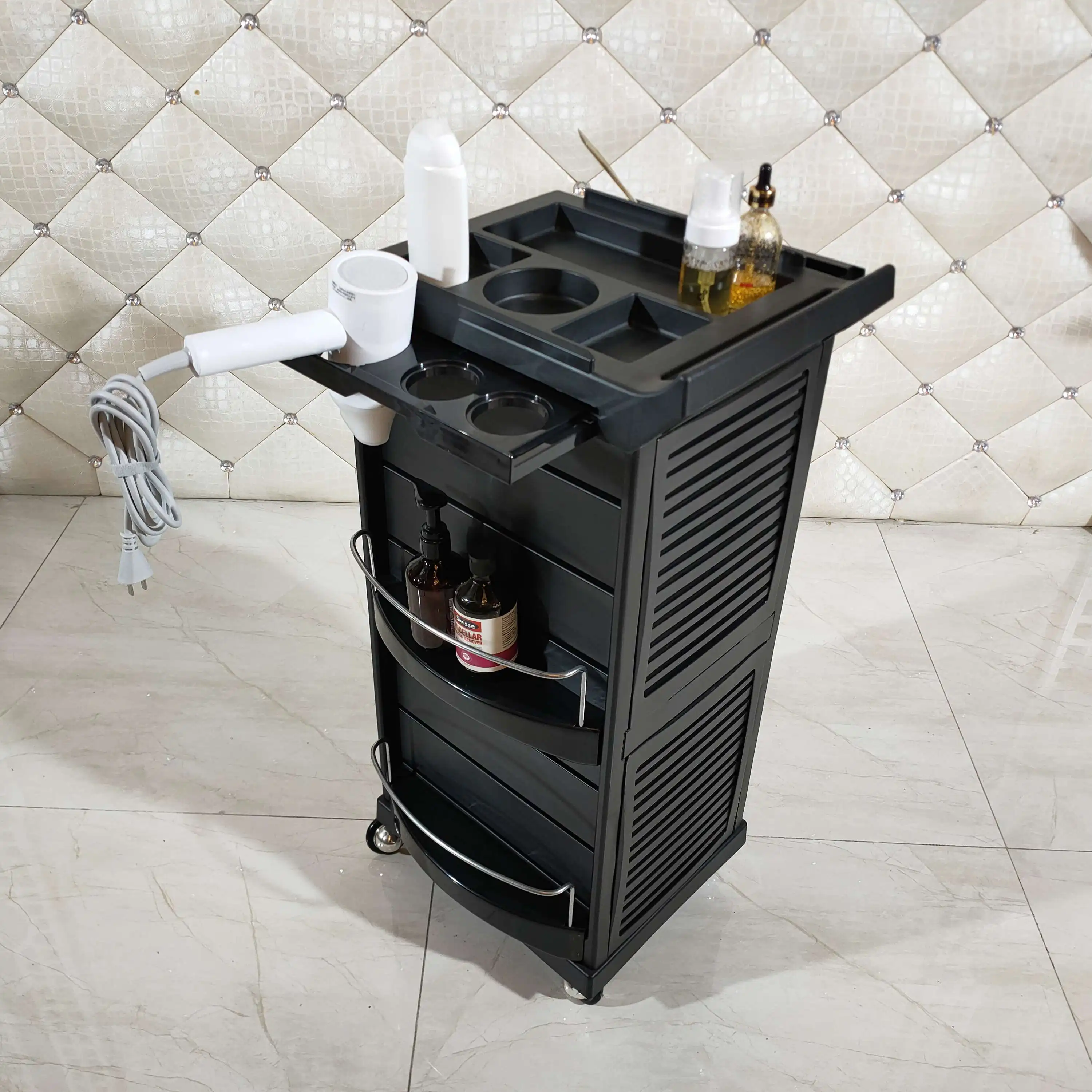 Salon Nail Equipment Hair Stylist Cart Trolley Pedicure Hairdressing Rolling Beauty Trolley