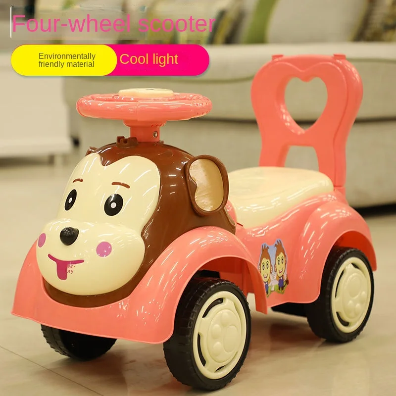 Baby Twister Car Children with Music Scooter 1-3 Years Old Toys 6 Girls Yo-yo Car Four Wheels Can Sit Slide