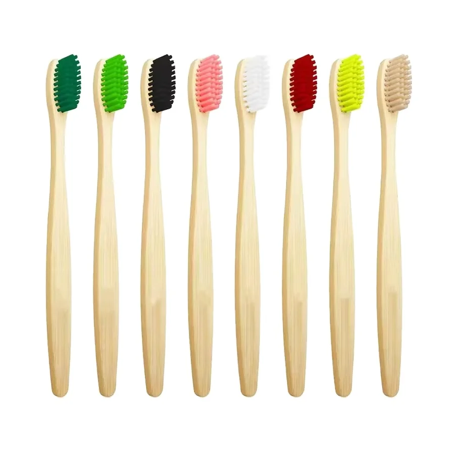 Cheap Custom Wave Bamboo Toothbrush Soft Bristles Biodegradable Natural Travel Bamboo Toothbrush