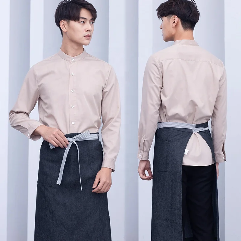 2019 new version KTV network coffee restaurant roaster Korean waiters and waitresses living uniforms men and women long sleeve a