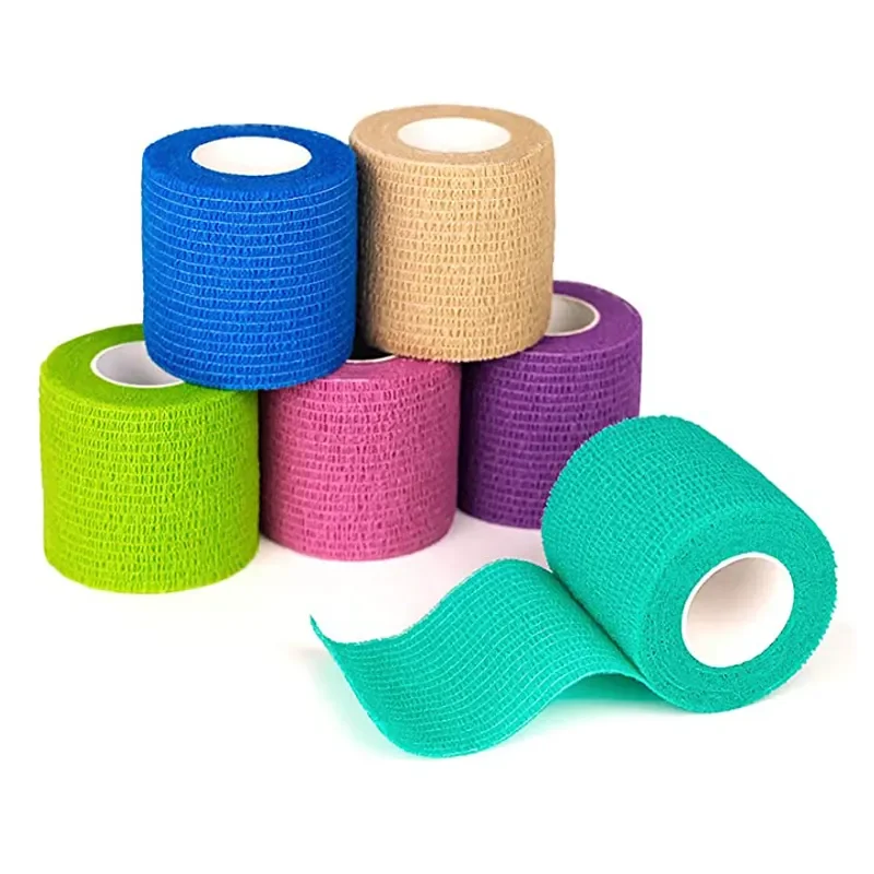 Self Adhesive Custom Logo Colour Wound Care Non-Woven Cohesive Bandage