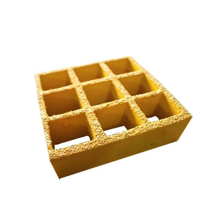 high strength yellow plastic grating 38*38*38mm FRP floor for car wash