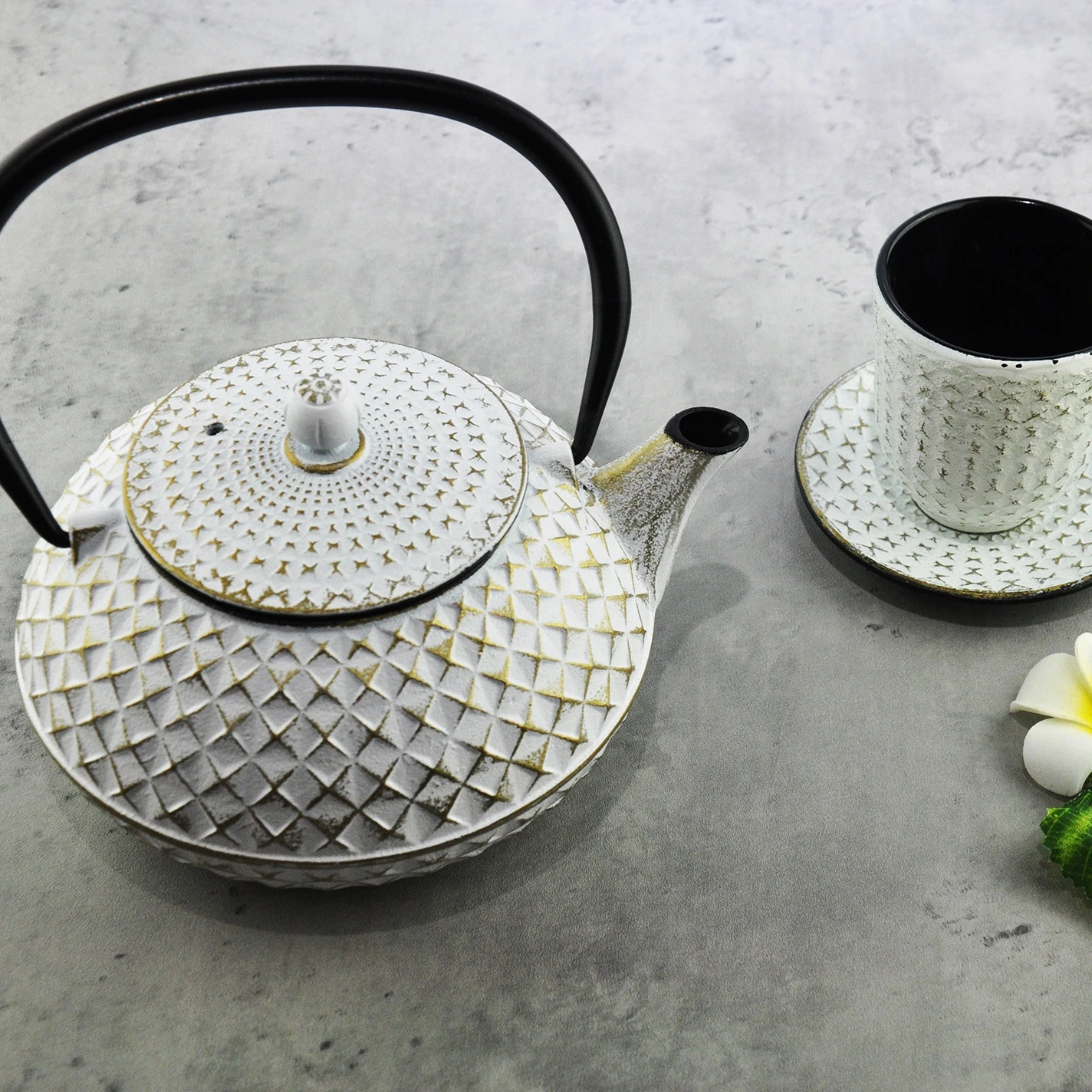 Enameled coated Cast Iron Teapot 800ml