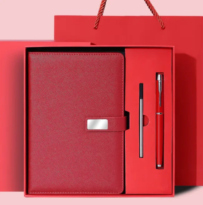 Custom Diary Notebook Gift Set Luxury Pu Leather Hardcover Business Notebook Promotion Gift