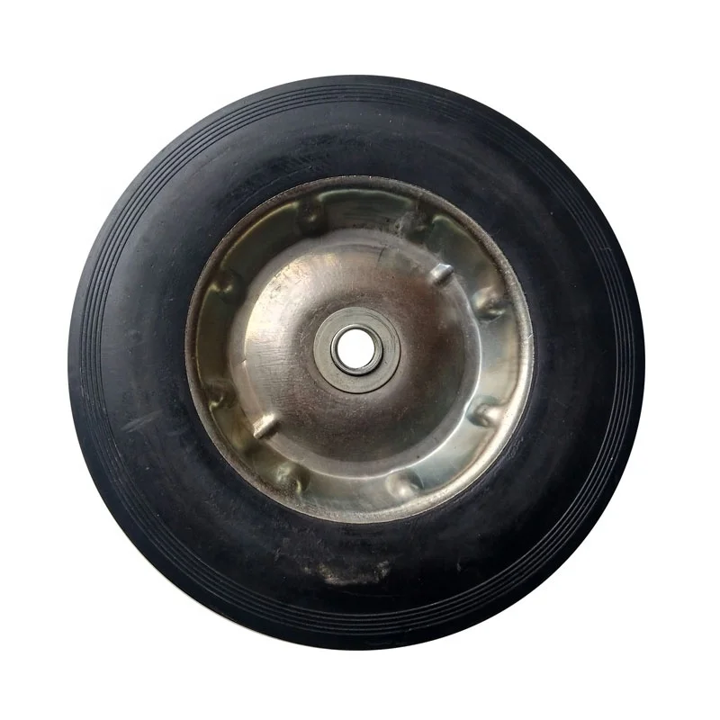 Factory Cheap Price Uv-Resistant Solid Wheel For Warehouse Heavy-Duty Cart Non-Pneumatic Flat-Proof Tire Steel Rim