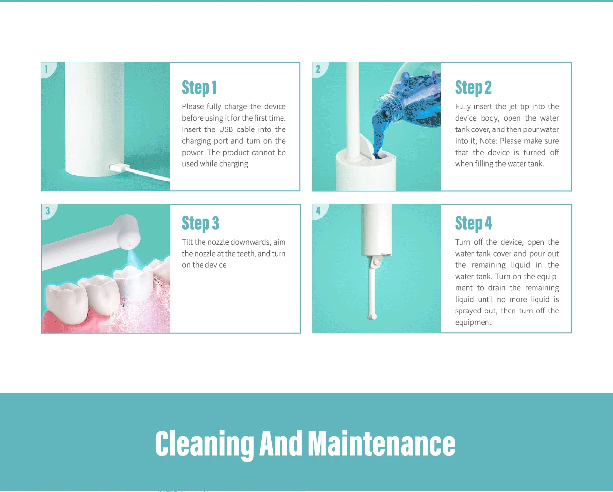 Home and Travel Dental Plaque Remover Dental Care irrigator Professional Water Flosser