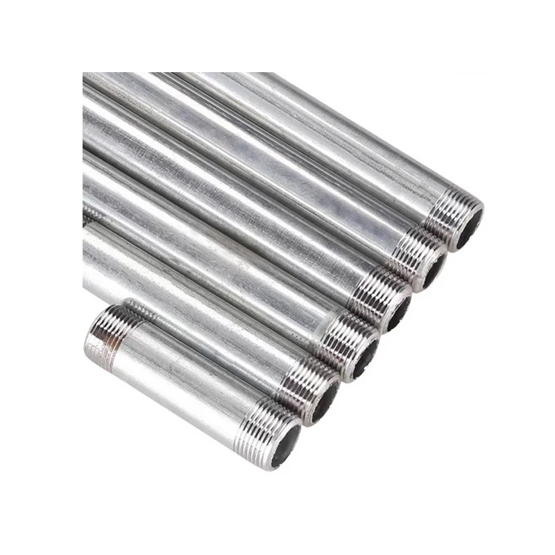 ASTM A120 GI Fitting Galvanized Iron Barrel Nipple 1/2' NPT Male Threading on Both Ends Custom Length