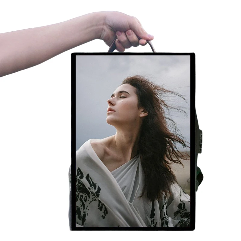 21.5 Inch Portable LCD Backpack outdoor Light Walking Lcd Advertising Screen display Backpack lcd screen With Battery Power