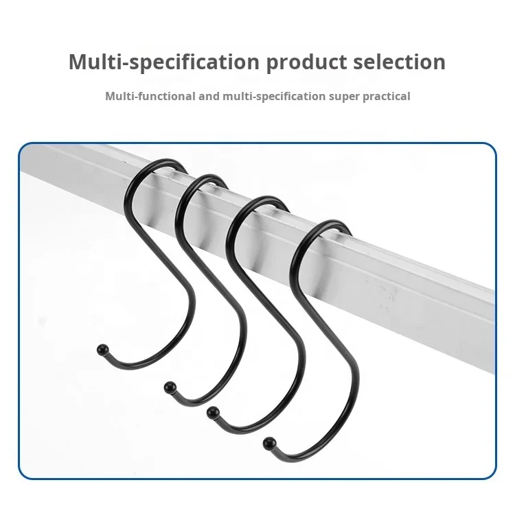 Wholesale Stainless Steel S-Shape Towel Hook Classic Multi-Function Polished Hanging Hooks Novelty Kitchen Accessories