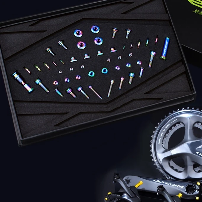 SU110 Titanium Bolts Screws Washers for UT-R8000 Brake Shifter Groupset, Road Bike, Multiple Color Options, 49 pcs /pack