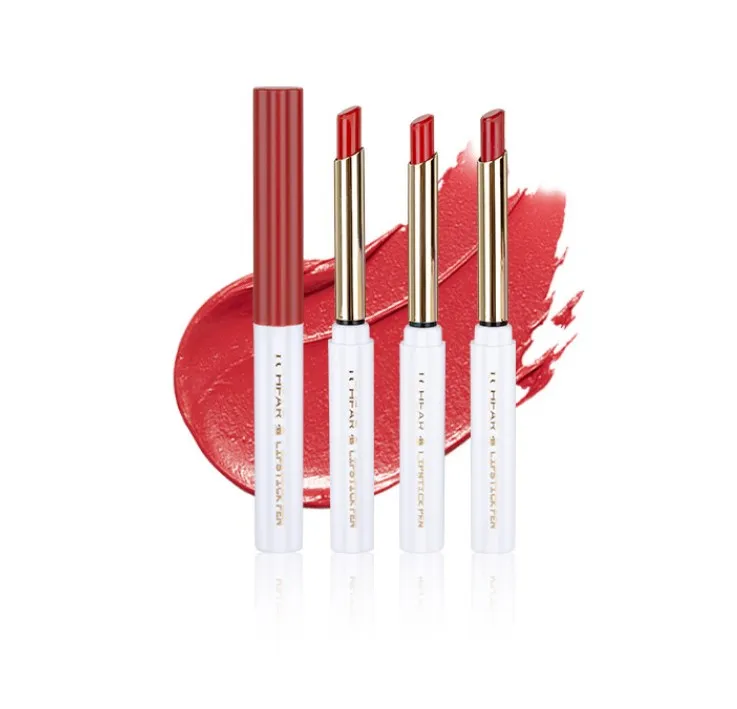 Matte velvet matte surface moisturizes, white and easy to color lipstick, thin tube lipstick pen