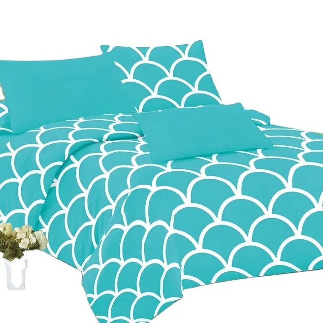 Soft Microfiber Sheet Sets Home 4 Piece Microfiber Bed Sheet Set Solid Color Comforter Bedsheet Bedding Set