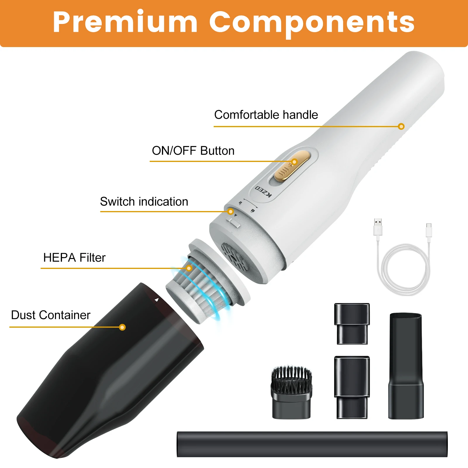 Aspirateur Voiture Handheld Aspiradora Para Auto Cordless Electric Car Vacuum Cleaner