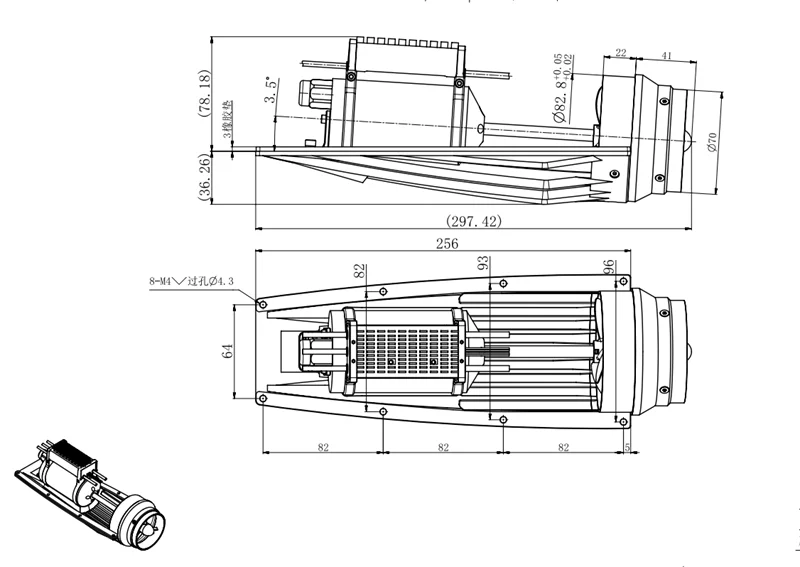 
Eagle power Motor PM56-105 KV185 assembly PA Series Brushless Motor multi-functional For Unmanned boat USV 