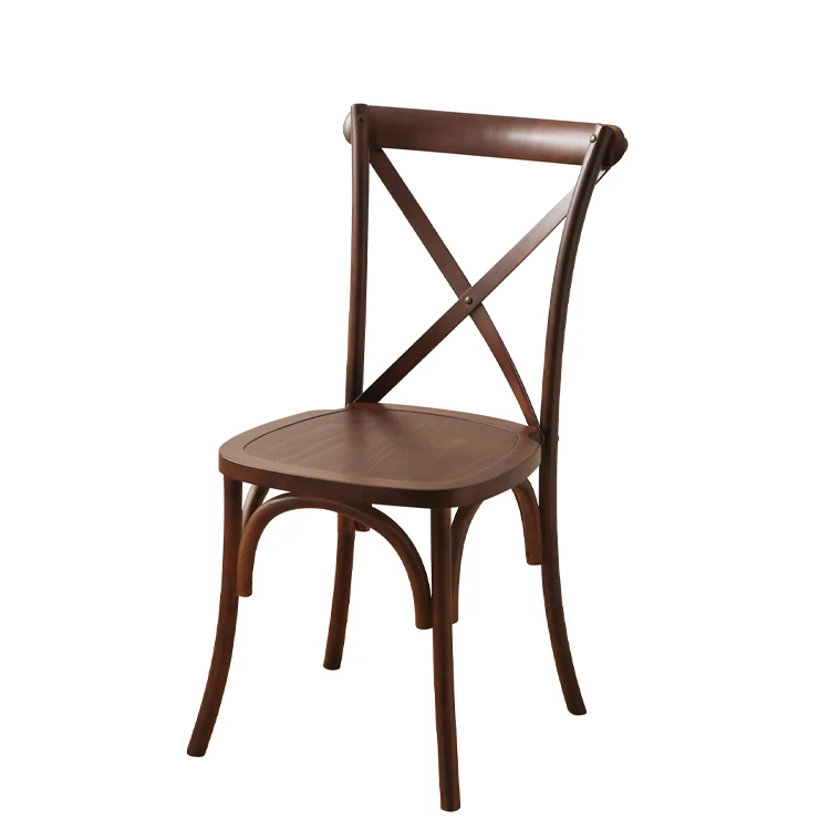 Wholesale Furniture Customized Solid Wood Cross Back Chair for Wedding Dining Hotel
