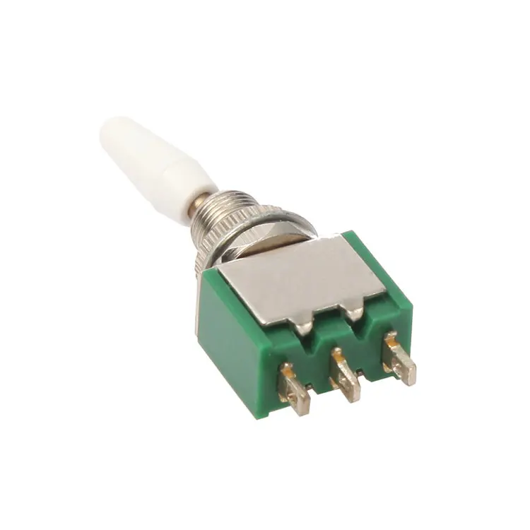 6MM Mini Electronic Green Toggle switch ON-ON 3PIN SPDT Solder terminal Locking 3A 250VAC 6A 125VAC Marine 3 Pin Toggle Switch