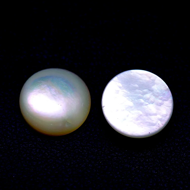 10MM Round Cabochon Top Flat Base Polished Factory Cheap Loose Natural Mother of Pearl Shell Stones for DIY Jewelry Designs
