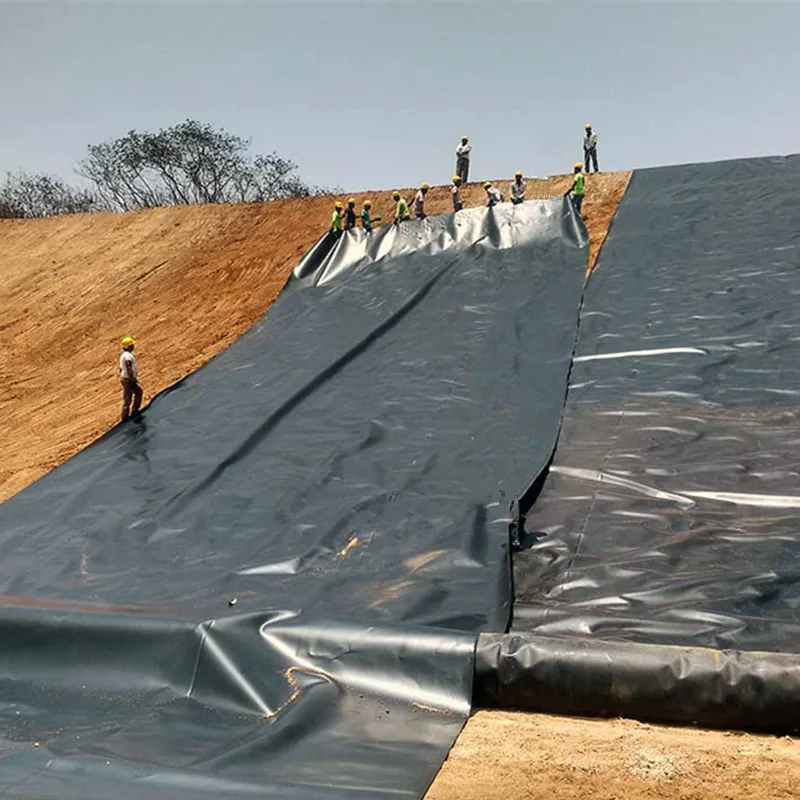 Waterproof Impervious HDPE Geomembrane 1 1.5 mm 2mm Landfill Leachate Biodigester Liners Geomembrane
