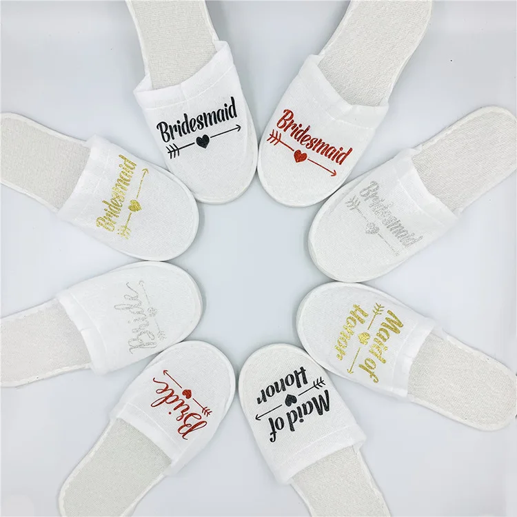 Wedding party wedding slippers for guests greet the new bridesmaid bronzing gift gift gift supplies