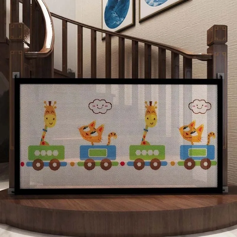 Pet Dog Barrier Fences Pet Isolated Network Stairs Gate New Folding Breathable Mesh Playpen for Dog Safety Fence Baby Gate Fence