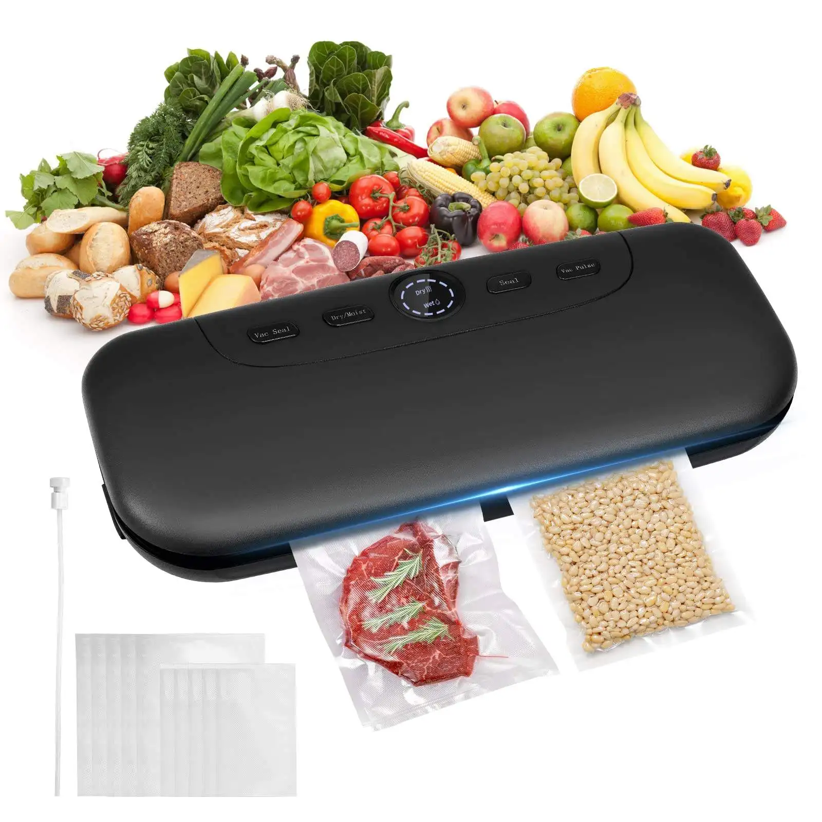 Wide Use Home Mini Electric Vacuum Pack Food Vacuum Sealer Gift Portable Kitchen Food Vacuum Sealer For Dry Wet Oil Dust