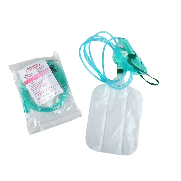 Medical Disposable PVC Oxygen Mask With Reservoir Bag
