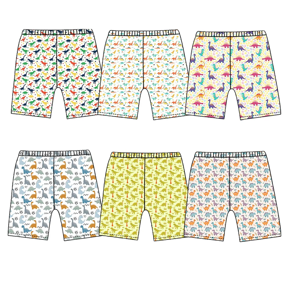 High Waist Floral Print Shorts for Kids Infant Toddler Girls Casual Summer Milk Silk Design Knitted Bloomer Shorties