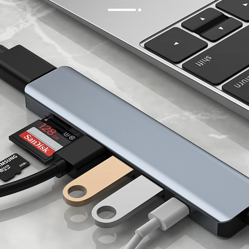 Type c hub 7 in 1 USB C Adapter HDTV USB3.0 for MacBook Pro  XPS 13 MacBook Pro Dell Chromebook Android